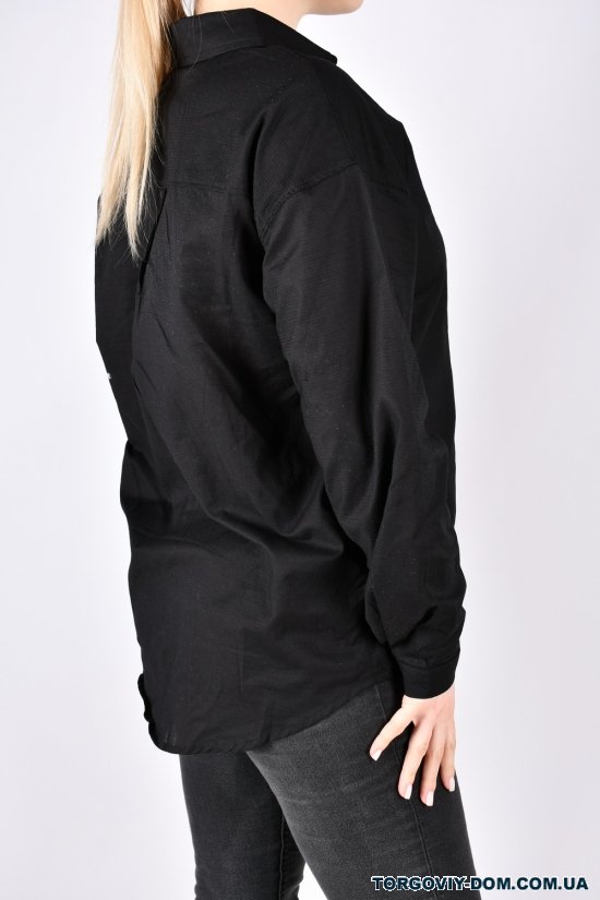 Рубашка женская (цв.чёрный) "QIANZHIDU" Размеры в наличии : 44, 46, 48, 50, 52 арт.EC16352083