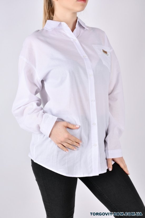 Рубашка женская (цв.белый) "QIANZHIDU" Размеры в наличии : 44, 46, 48, 50, 52 арт.EC16352083