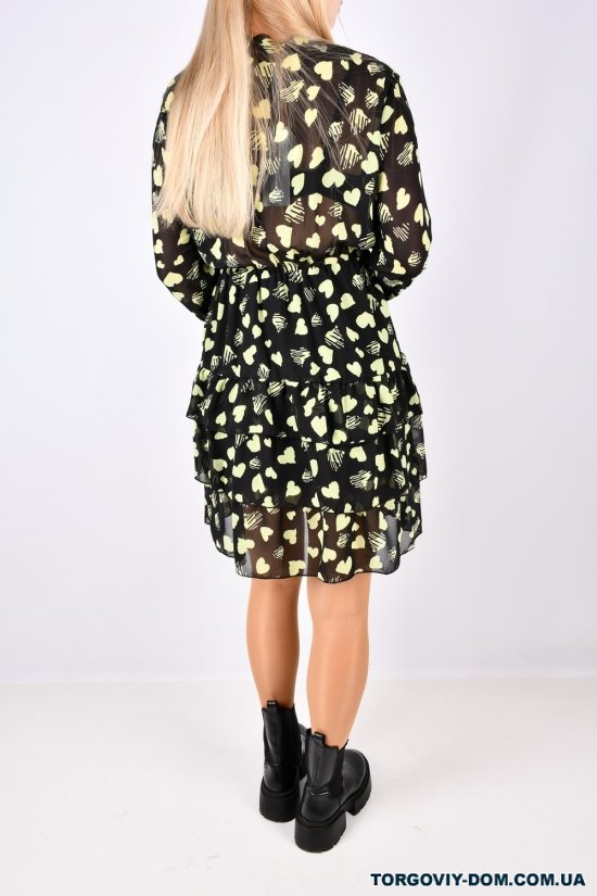 Платье женское (цв.салатовый) шифоновое "QIANZHIDU" Размеры в наличии : 40, 42, 44, 46 арт.EL16051907