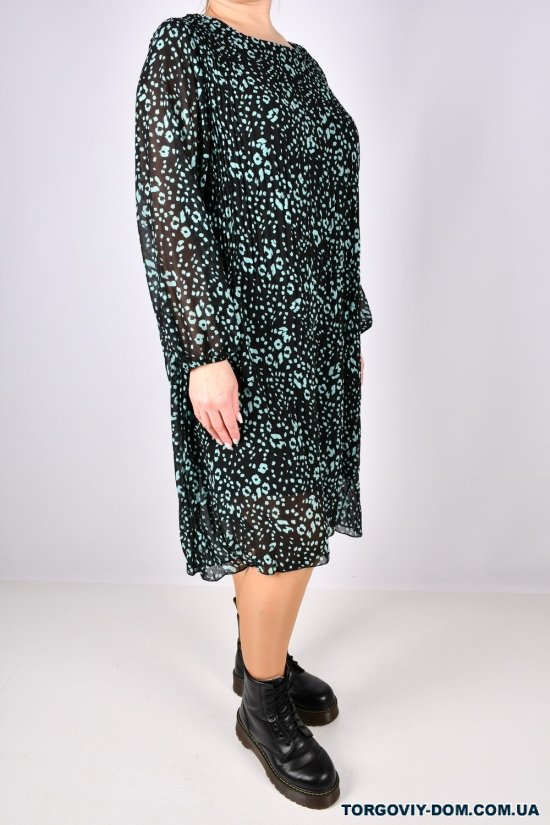 Сукня жіноча (кол. бірюзовий) шифонова "QIANZHIDU" Розміри в наявності : 50, 52, 54, 56, 58 арт.EL15951900