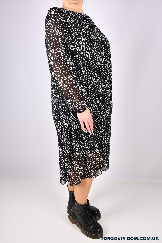 Платье женское (цв.серый) шифоновое "QIANZHIDU" Размеры в наличии : 52, 54, 56, 58 арт.EL15951900
