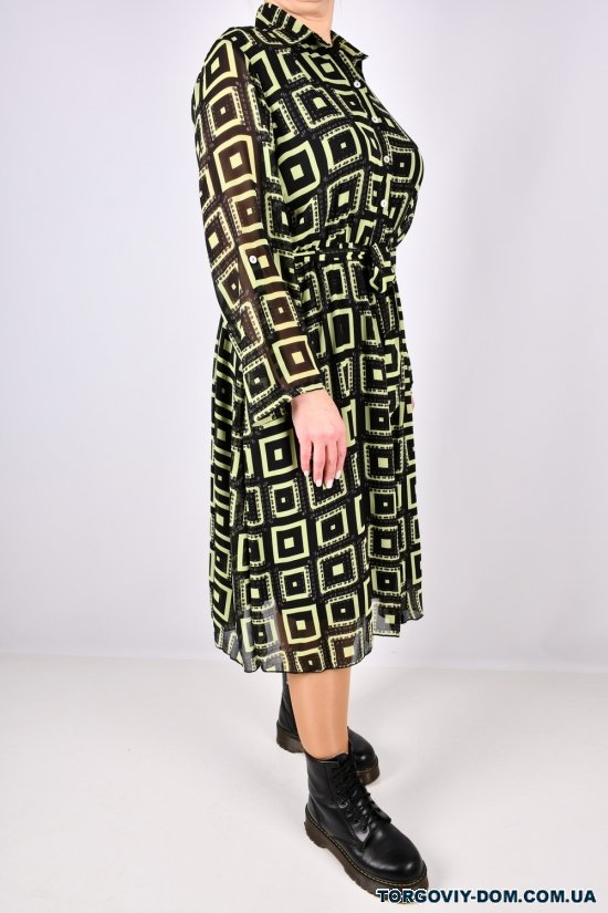 Платье женское (цв.салатовый) шифоновое "QIANZHIDU" Размеры в наличии : 48, 50, 52, 54, 56 арт.EL15951884