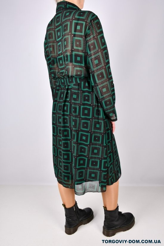 Сукня жіноча (кол. зелений) шифонова "QIANZHIDU" Розміри в наявності : 48, 50, 52, 54, 56 арт.EL15951884