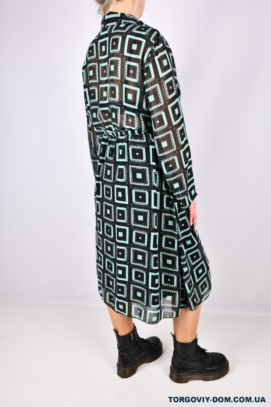 Платье женское (цв.бирюзовый) шифоновое "QIANZHIDU" Размеры в наличии : 48, 52, 54, 56 арт.EL15951884