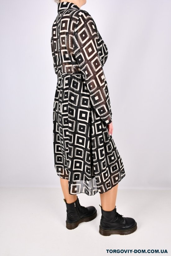 Платье женское (цв.серый) шифоновое "QIANZHIDU" Размеры в наличии : 50, 56 арт.EL15951884