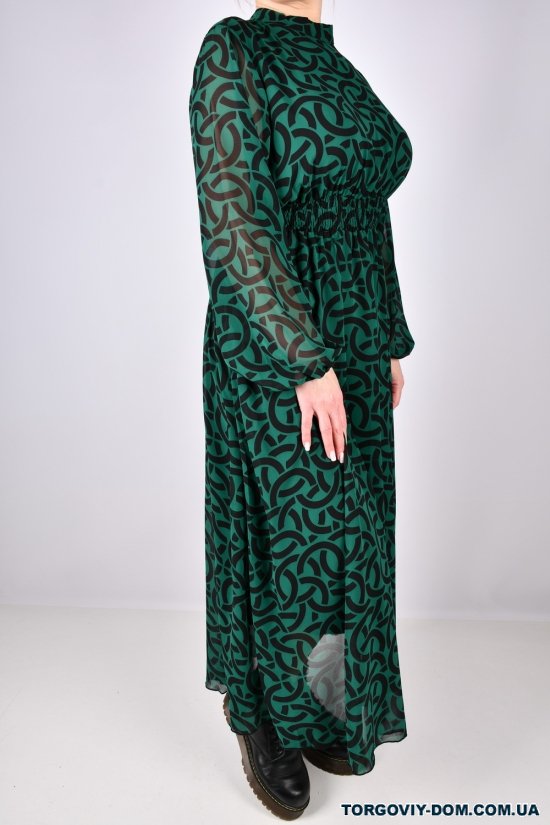 Платье женское (цв.зелёный) шифоновое "QIANZHIDU" Размеры в наличии : 50, 54, 56, 58 арт.EL15951885