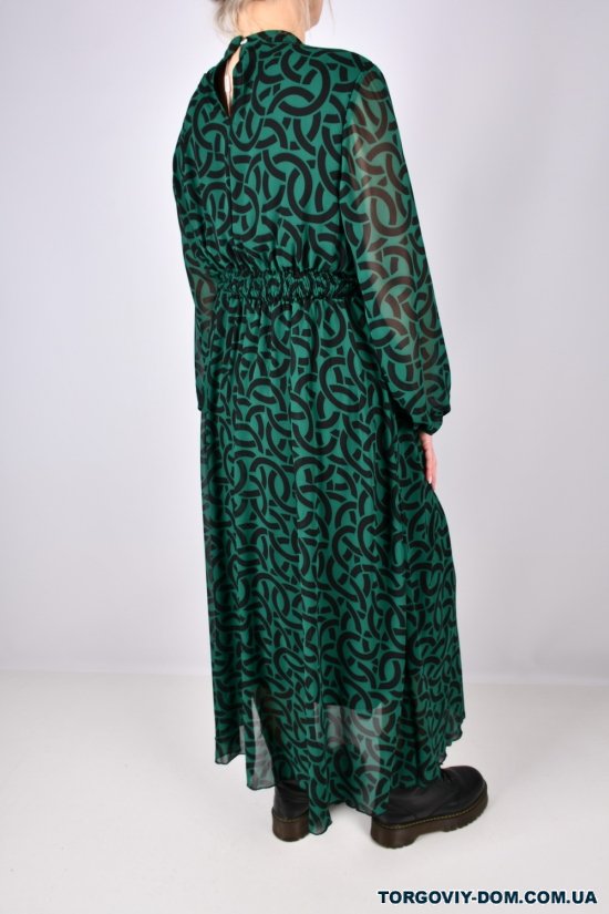 Платье женское (цв.зелёный) шифоновое "QIANZHIDU" Размеры в наличии : 50, 54, 56, 58 арт.EL15951885
