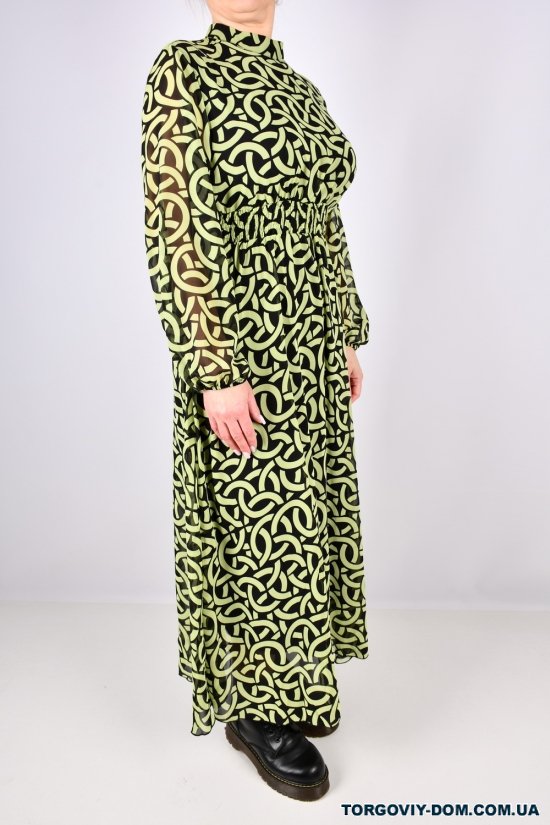 Платье женское (цв.салатовый) шифоновое "QIANZHIDU" Размеры в наличии : 56, 58 арт.EL15951885
