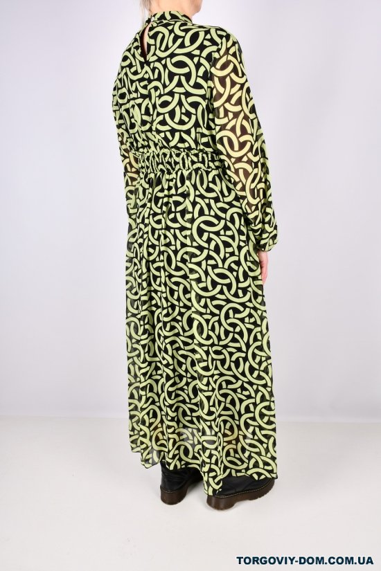 Платье женское (цв.салатовый) шифоновое "QIANZHIDU" Размеры в наличии : 56, 58 арт.EL15951885