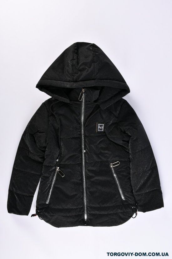 Куртка для девочки (цв.чёрный) демисезонная из водоотталкивающей ткани Рост в наличии : 116, 122 арт.05