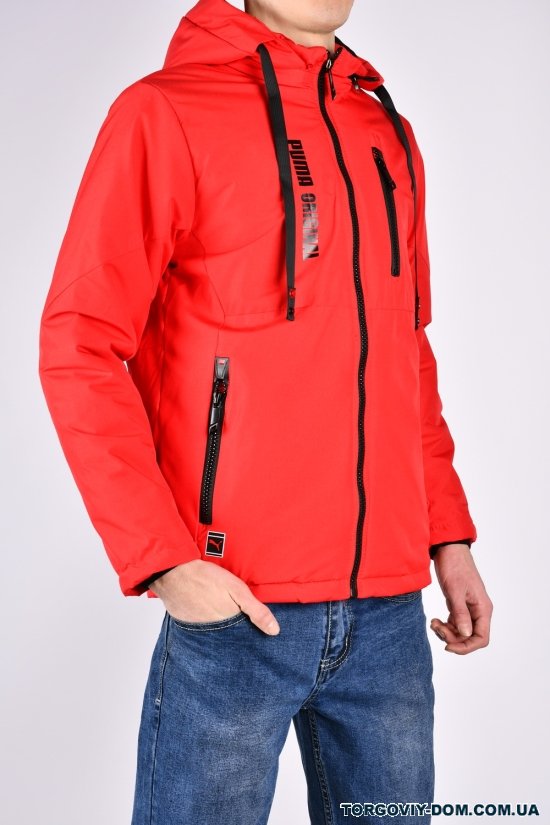 Куртка чоловіча демісезонна (кол. червоний) з плащівки Розміри в наявності : 48, 50, 52, 54, 56 арт.241