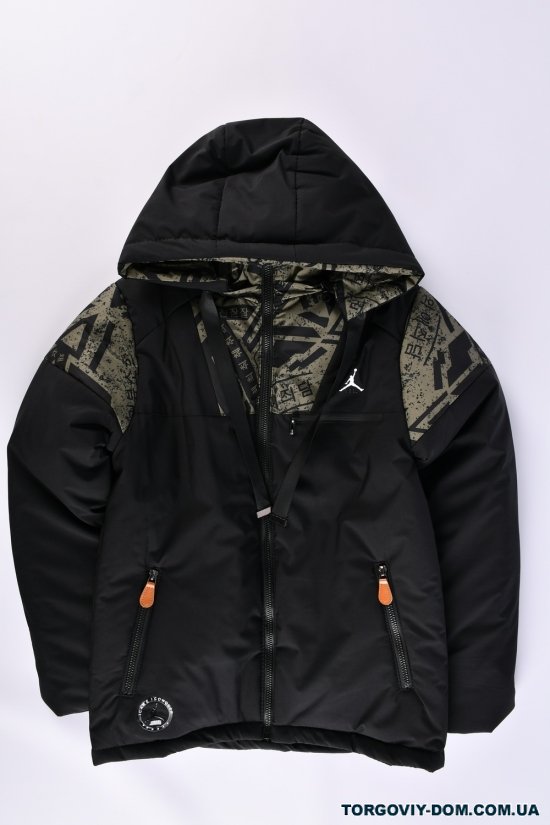 Куртка для мальчика (цв.черный/хаки) демисезонная из плащёвки Рост в наличии : 152, 158, 164, 170, 176 арт.03