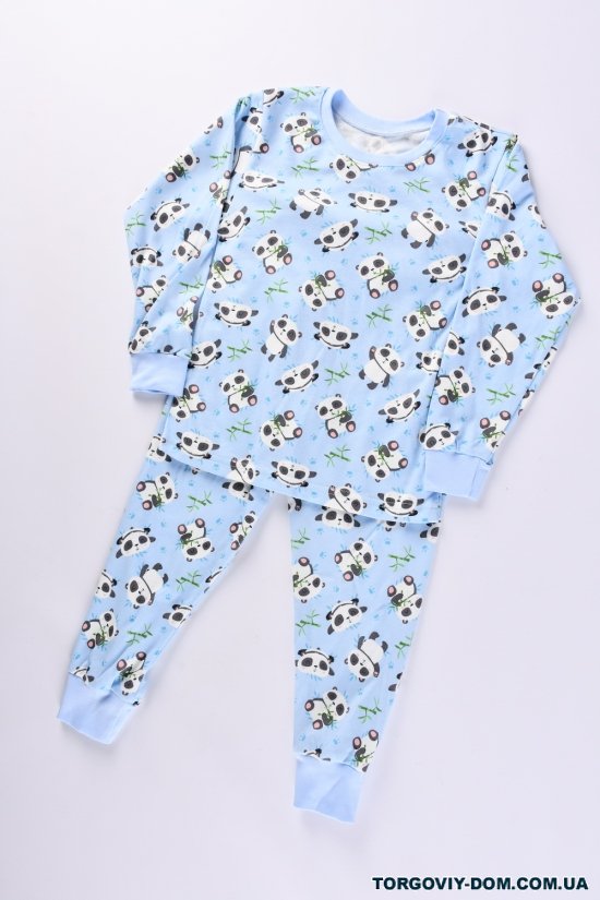 Пижама детская (цв.голубой) (ткань интерлок) размер 110-116 арт.228334