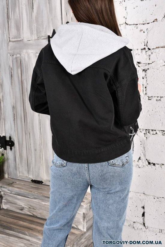Жіночий піджак котоновий (кол. чорний) "KAMERA" Розмір в наявності : 44 арт.424
