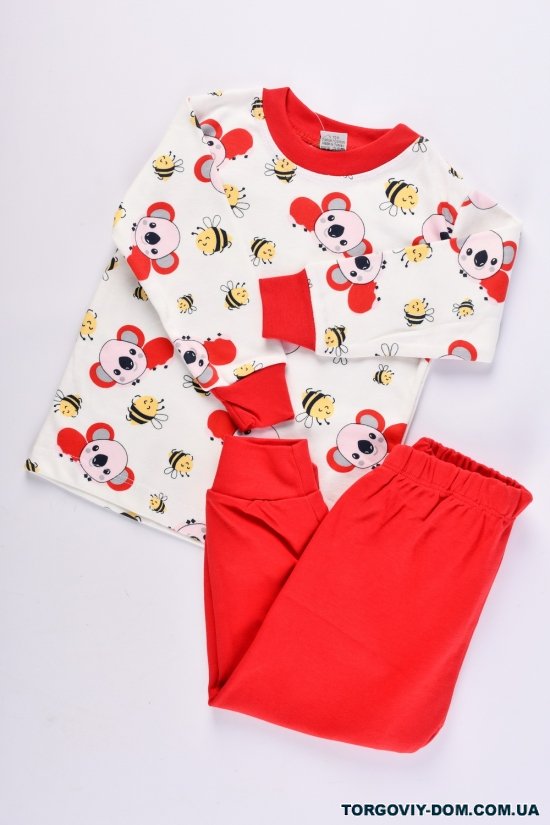 Пижама для девочки (цв.красный) трикотажная "ECE kids" Рост в наличии : 86, 92, 98 арт.595