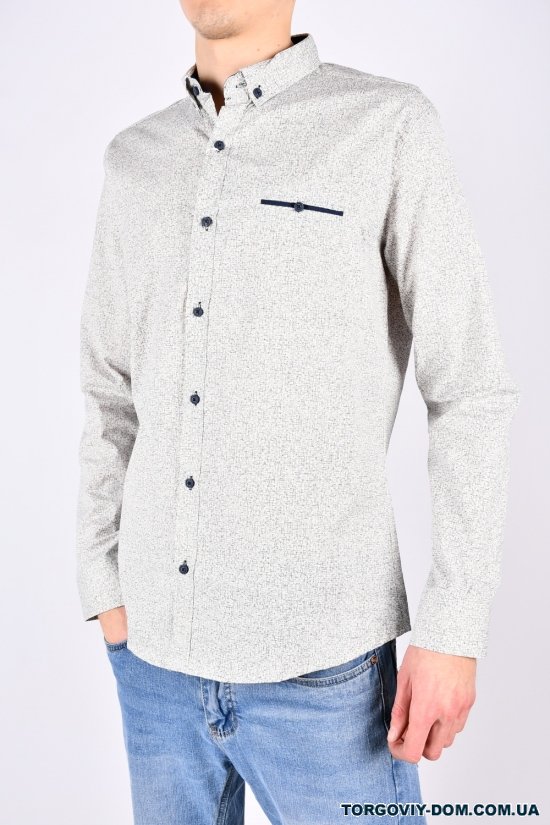 Рубашка мужская Slim Fit (цв.с/серый) стрейчевая "G-PORT" Размеры в наличии : 48, 50, 52, 54, 56 арт.425