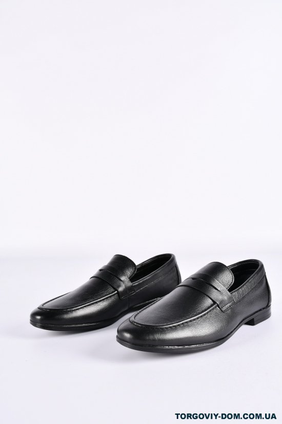 Туфли мужские из натуральной кожи (цв.черный) "FOSCO" Размеры в наличии : 40, 44, 45 арт.BRC6500