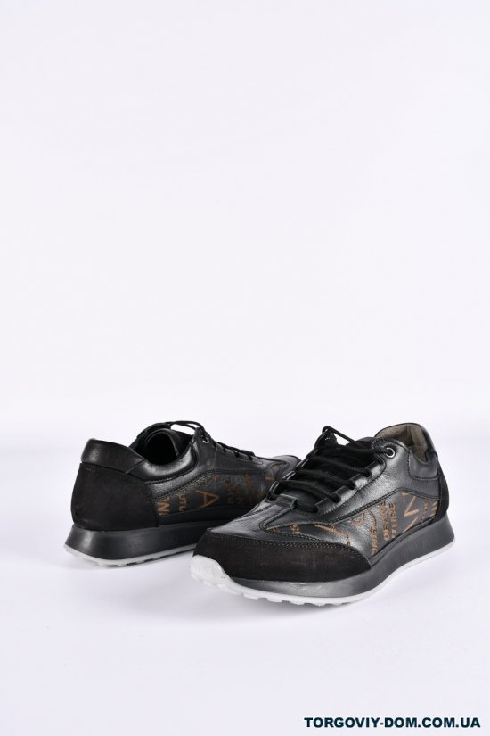 Кросівки чоловічі з натуральної шкіри (чорний) "TKN" Розміри в наявності : 42, 43 арт.SYR326