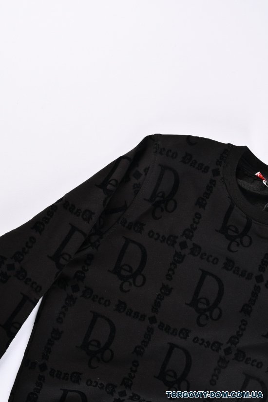 Батник для мальчика (цв.черный) трикотажный "DECO DASS" Рост в наличии : 152 арт.1600