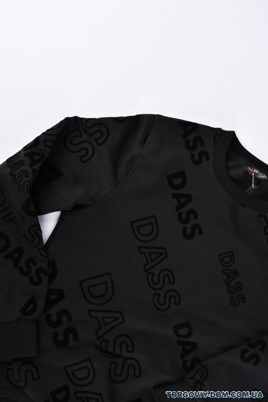 Батник для мальчика (цв.черный) трикотажный "DECO DASS" Рост в наличии : 128, 134, 140, 176 арт.1577