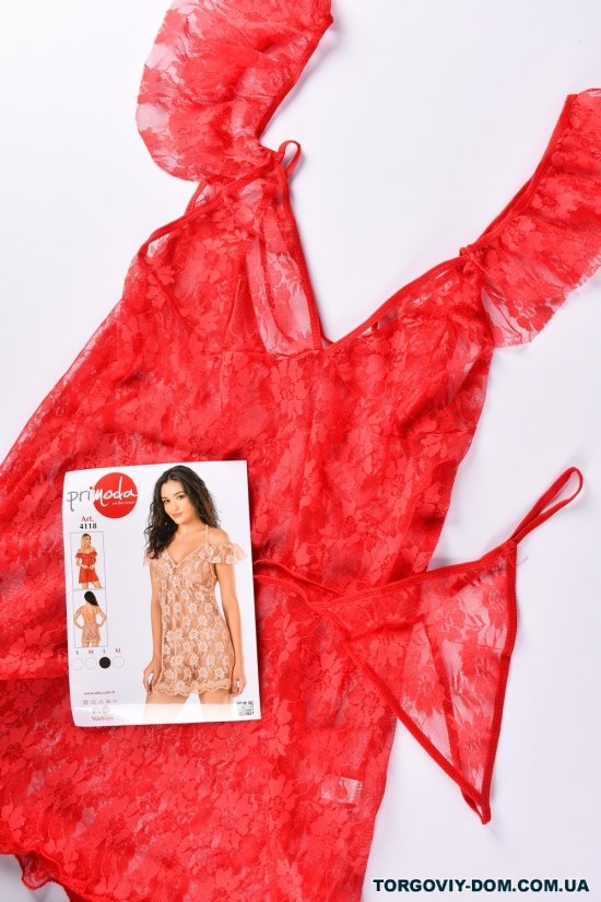 Комплект еротичної білизни жіночий (червоний) "Primoda" Розміри в наявності : 40, 42, 44, 46 арт.4118