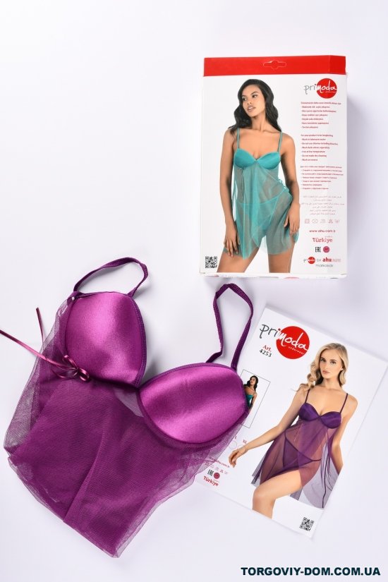 Комплект еротичної білизни жіночий (квітковий фіолетовий) "Primoda" Розмір в наявності : 44 арт.4253