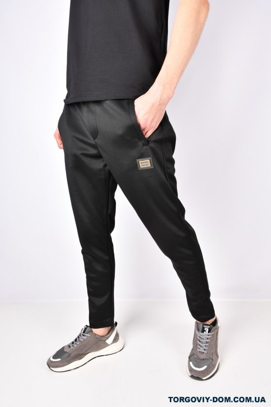 Чоловічі штани (кол. чорний) тканина Lacoste "VERSACE" Розміри в наявності : 46, 50 арт.319