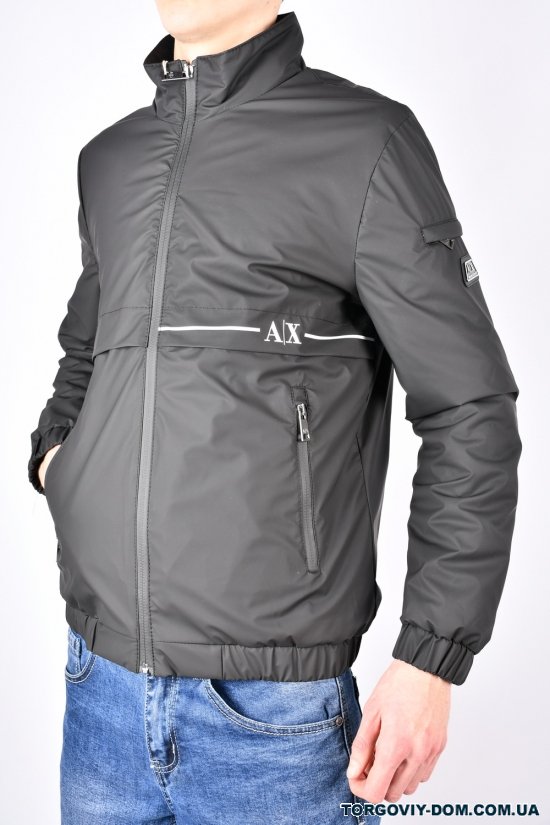 Куртка мужская (цв.черный) демисезонная из плащевки "AIX" Размер в наличии : 48 арт.1482