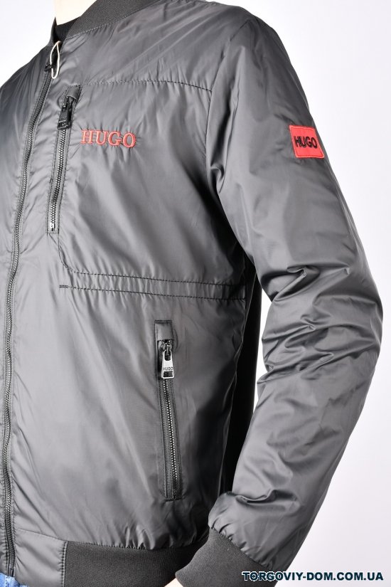 Куртка чоловіча (кол. чорний) демісезонна з плащової тканини "Hugo Boss" Розмір в наявності : 50 арт.9569435