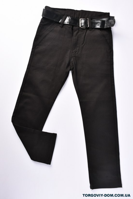 Штани для хлопчика (кол. чорний) стрейчові "RUDYS" з поясом Зріст в наявності : 116, 122, 128, 134, 140 арт.2910