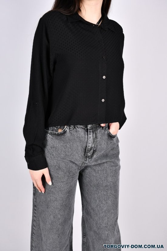 Рубашка женская (цв.черный) "ENISSE" (состав 100% Viscose) Размеры в наличии : 42, 44, 48 арт.752507