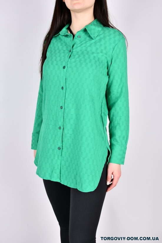 Рубашка женская (цв.зеленый) "ENISSE" состав 100%Cotton Размеры в наличии : 44, 46, 48, 50, 52 арт.NT792-04