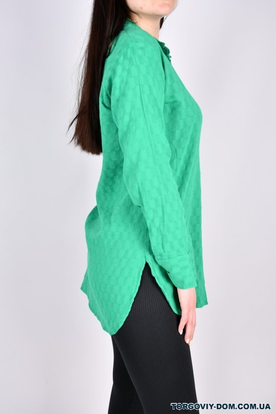 Рубашка женская (цв.зеленый) "ENISSE" состав 100%Cotton Размеры в наличии : 44, 46, 48, 50, 52 арт.NT792-04