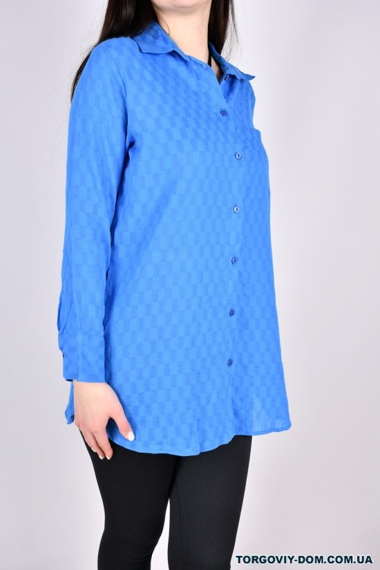 Рубашка женская (цв.синий) "ENISSE" состав 100%Cotton Размеры в наличии : 44, 46, 48, 50, 52 арт.NT792-04
