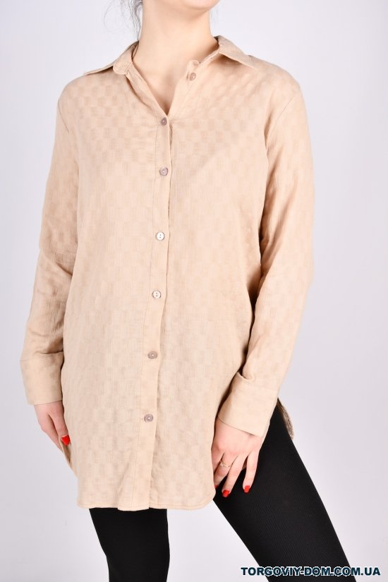 Рубашка женская (цв.латте) "ENISSE" состав 100%Cotton Размеры в наличии : 44, 46, 48, 50, 52 арт.NT792-04