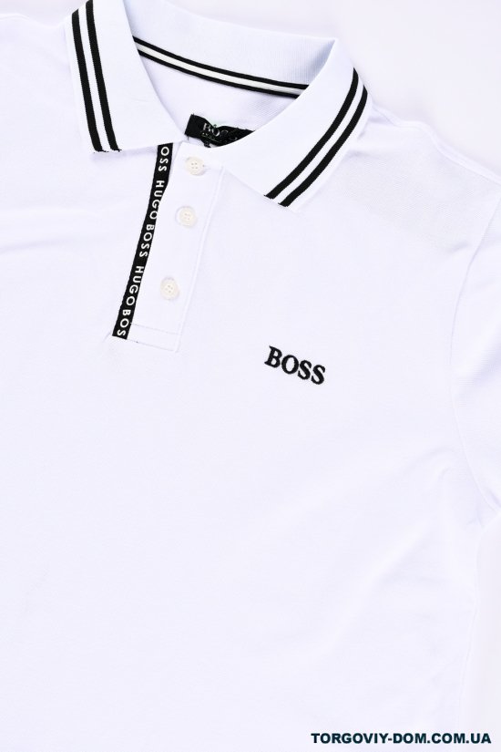Футболка чоловіча (кол. білий) (тканина Lacoste) "BOSS" Розміри в наявності : 48, 50, 56 арт.BOSS
