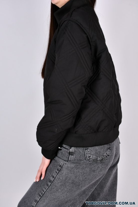 Куртка жіноча демісезонна (кол. чорний) з плащової тканини. Розміри в наявності : 42, 44, 46, 48 арт.68108