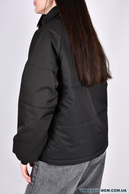 Куртка жіноча демісезонна (кол. чорний) з плащової тканини. Розміри в наявності : 46, 48, 50 арт.2309