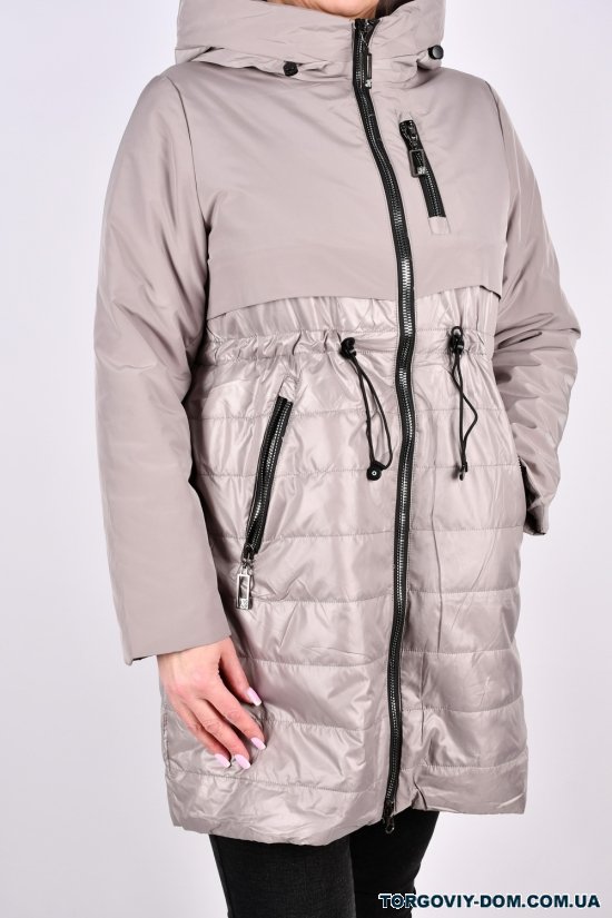 Пальто женское из плащевки (цв.серый) зимнее Размеры в наличии : 44, 48, 50, 52, 54, 56 арт.7303