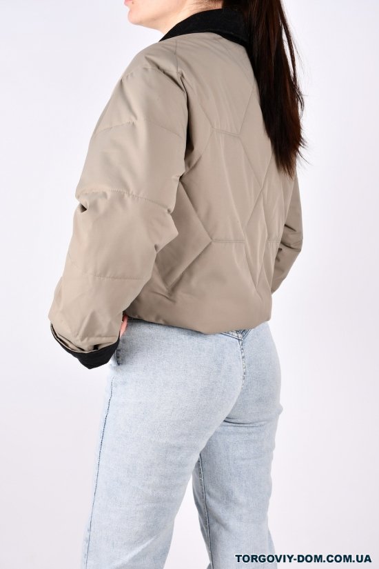 Куртка жіноча демісезонна (кол. хакі) з плащової тканини. Розміри в наявності : 46, 48, 50 арт.8288