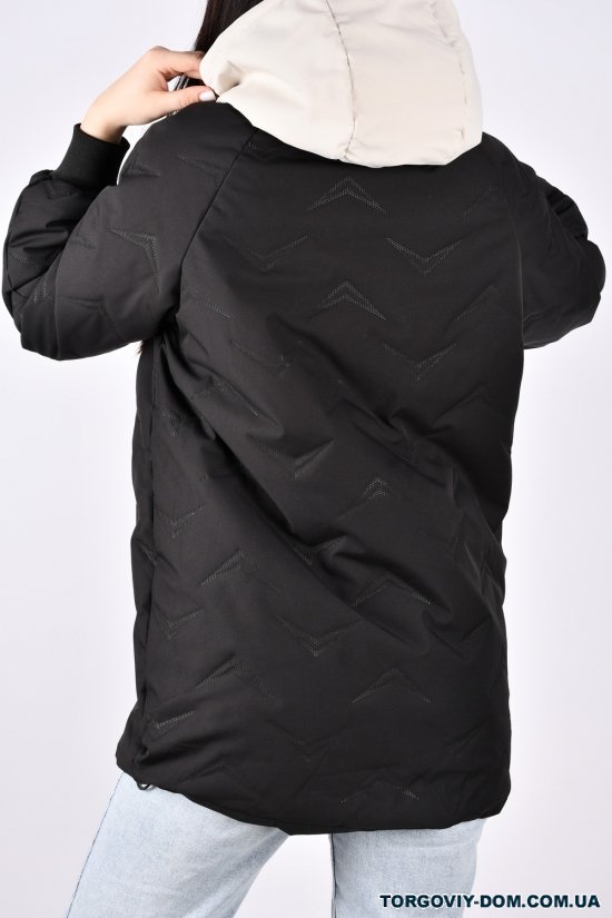 Куртка женская демисезонная (цв.черный) из плащевки Размер в наличии : 46 арт.6868
