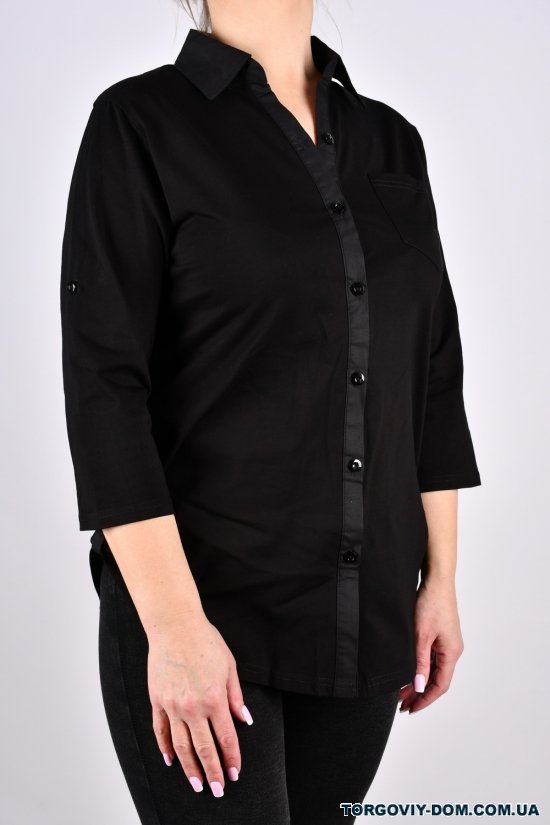 Рубашка женская (цв/синий) стрейчевая "ANGORA" Размеры в наличии : 46, 48, 50 арт.698
