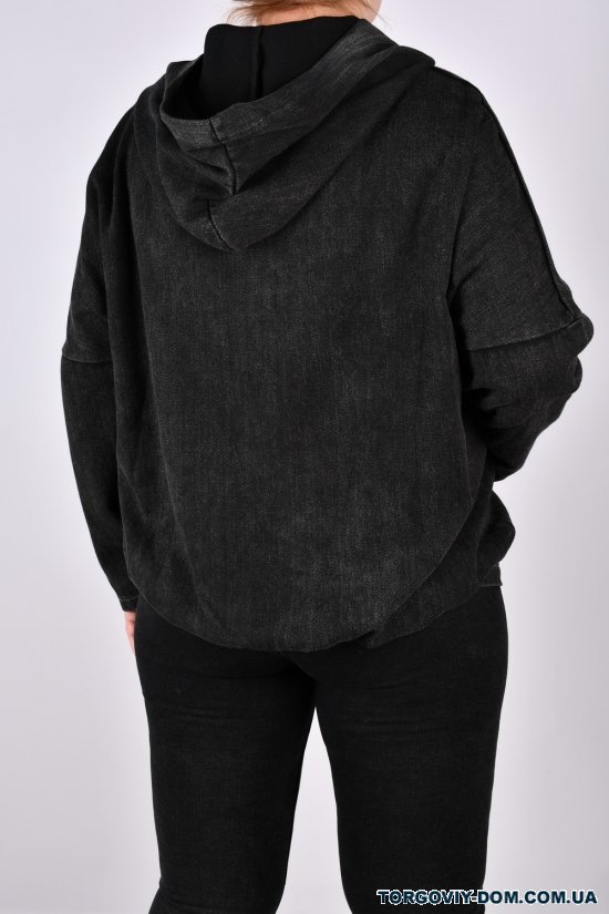 Куртка жіноча (кол. т/сірий) тканина котон (модель OVERSIZE) "ANGORA" Розміри в наявності : 48, 50, 52, 54 арт.S9202