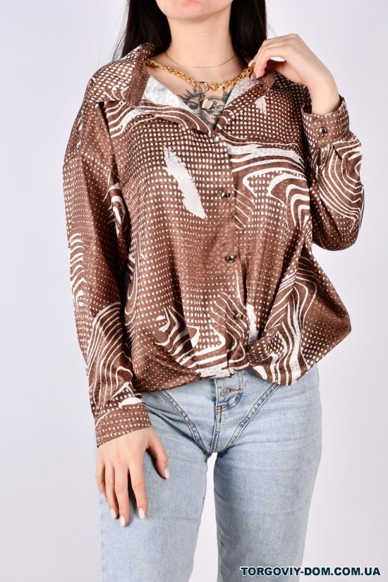 Блузка жіноча (кол. коричневий) "ESAY" Розміри в наявності : 48, 50, 54 арт.9526/4EB