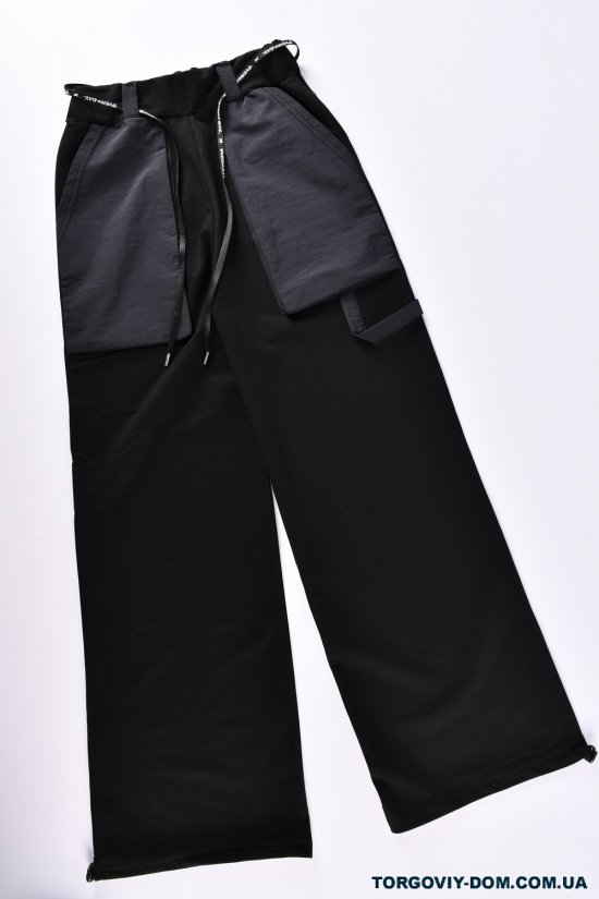 Штани для дівчинки (кол. чорний) стрейчеві модель ПАЛАЦЕ "BERMINI" Зріст в наявності : 140, 146, 152, 158 арт.7843