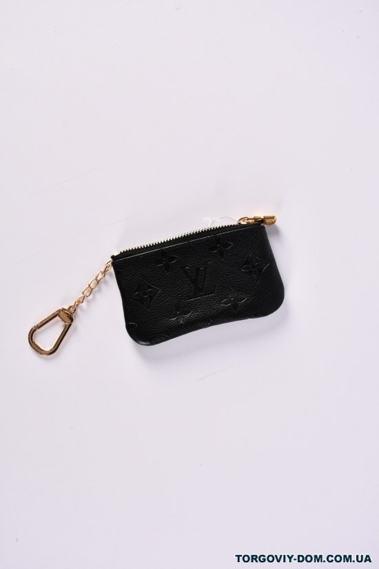Ключниця жіноча шкіряна (кол. чорний) розмір 11/6 см  арт.339