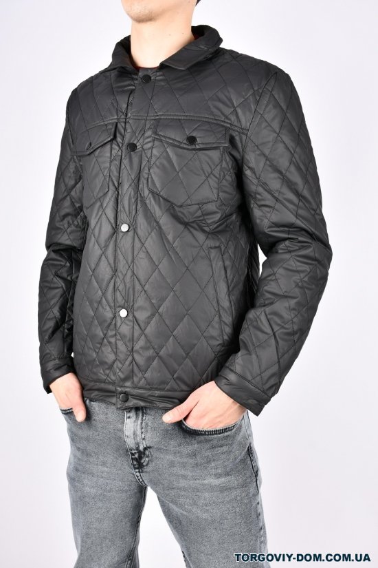 Куртка чоловіча з екошкіри (кол. чорний) демісезонна "ATE" Розміри в наявності : 46, 48, 50, 52, 54 арт.A-809