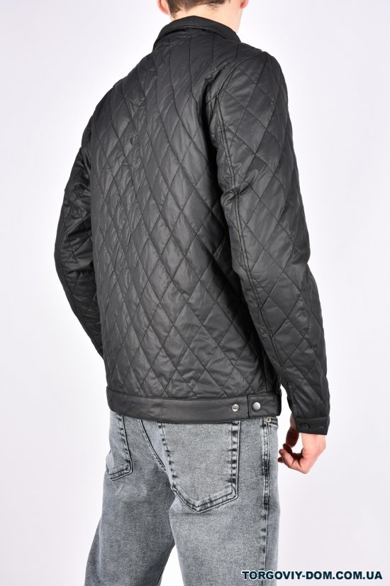 Куртка мужская из экокожи (цв.черный) демисезонная"ATE" Размеры в наличии : 46, 48, 50, 52, 54 арт.A-809