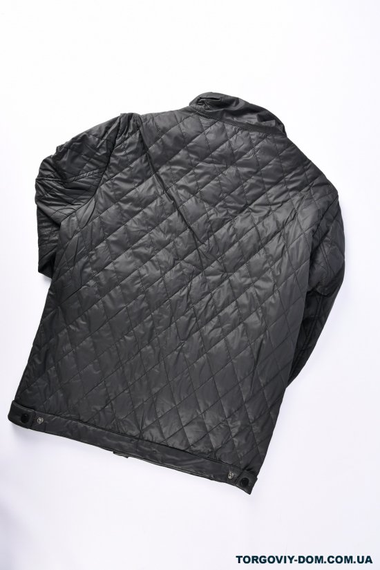 Куртка чоловіча з екошкіри (кол. чорний) демісезонна "ATE" Розміри в наявності : 46, 48, 50, 52, 54 арт.A-809