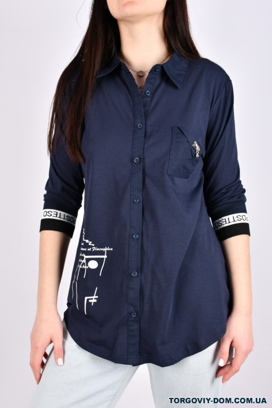 Рубашка женская (цв.черный) стрейчевая "GERTIE" Размеры в наличии : 42, 44, 46, 48, 50, 54 арт.6105